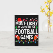 Carte Most Likely To Watch All Football Games Matching C (Fleur jaune)