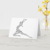 Carte Mot de danse Cloud noir et blanc (Fleur jaune)