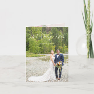 Carte Mot de remerciement photo romantique