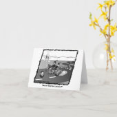 Carte motard amusante (Fleur jaune)