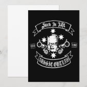 Carte Motard Ned Kelly Such Is Life Outlaw Aussie Manche (Devant / Derrière)