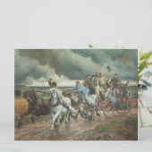 Carte Moteur de feu vintage (par Eugène Burnand) (Debout devant)