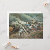 Carte Moteur de feu vintage (par Eugène Burnand) (Devant/Arrière en situation)