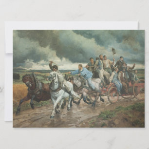 Carte Moteur de feu vintage (par Eugène Burnand)