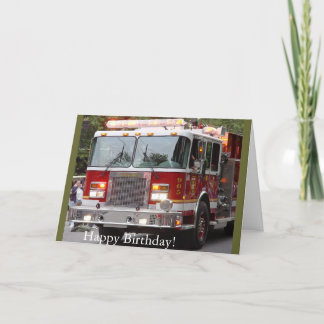 Carte Moteur d'incendie d'anniversaire