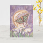 Carte Moth & Moonflowers (Fleur jaune)