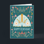 Carte Moth, Moons & Champignons Anniversaire<br><div class="desc">La carte parfaite pour l'amoureux de la nature dans votre vie.</div>