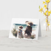 Carte Mother and Daughter at the Seashore (Fleur jaune)