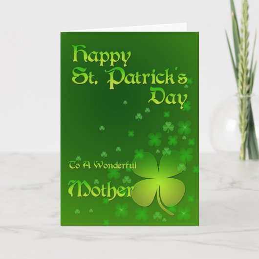 Carte Mother, Happy St Patrick (Devant)
