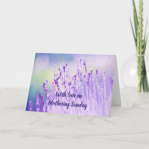 Carte Mothering Sunday Elegant Garden Lavender Fleurs