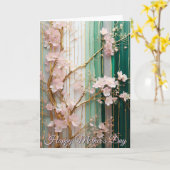 Carte  Mother's Day Blooming Cherry Blossoms Wall  (Fleur jaune)