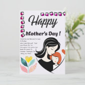 Carte Mothers Day Card  (Debout devant)