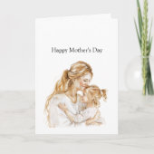 Carte Mother's Day Mom Daughter Blond (Devant)
