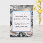 Carte Mother's Day Poem Blue Butterflies and Roses (Fleur jaune)