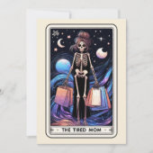 Carte Mother's Day Skeleton The Tired Mom Tarot (Devant)