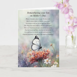 Carte Mothers Day Sympathy Loss of Son in Memory 