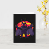 Carte Mothman Cute Cryptid Créatures Point Agréable WV R (Fleur jaune)