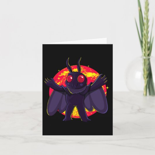 Carte Mothman Cute Cryptid Créatures Point Agréable Wv R (Devant)
