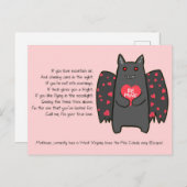 Carte Mothman Valentine (Devant / Derrière)