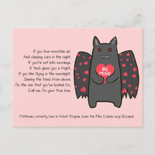 Carte Mothman Valentine (Devant)