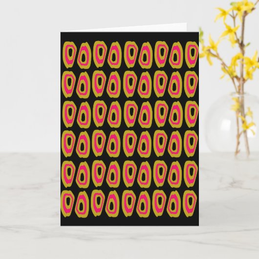 Carte motif Abstrait africain (Fleur jaune)