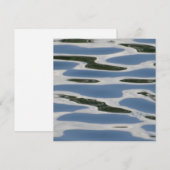 Carte Motif Abstrait bleu et blanc (Devant / Derrière)