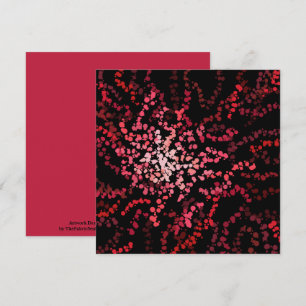 Carte Motif abstrait de points éclaboussés de roses et r