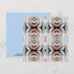 Carte Motif Abstrait d'Extrémités Divisées et Pastels Do