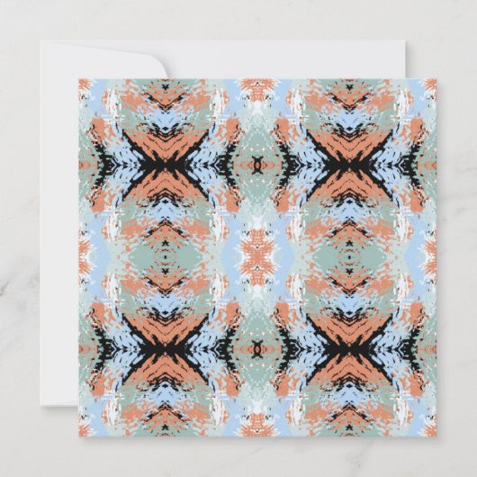 Carte Motif Abstrait d'Extrémités Divisées et Pastels Do (Devant)
