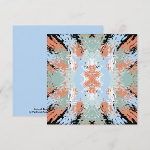 Carte Motif Abstrait d'Extrémités Divisées et Pastels Do