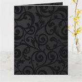 Carte Motif Abstrait noir torride (Fleur jaune)