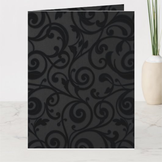 Carte Motif Abstrait noir torride (Devant)