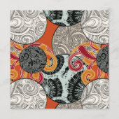 Carte Motif Abstrait Rétro Tourbillonnant Inspiré des Vi (Devant)