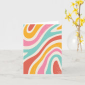 Carte Motif abstrait sans couture rétro (Fleur jaune)