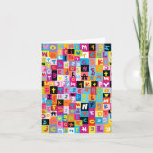 Carte Motif Alphabet Jumble (Devant)
