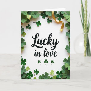 Carte motif Amour Trèfle