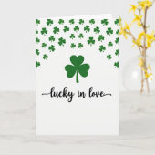 Carte motif amour trèfle (Fleur jaune)