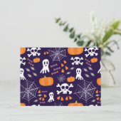 Carte Motif amusant d'Halloween (Debout devant)