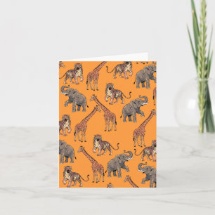 Carte Motif Animal Africain