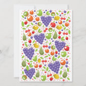Carte Motif aux fruits mignons (Dos)