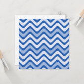 Carte Motif bleu ondulé (Devant/Arrière en situation)