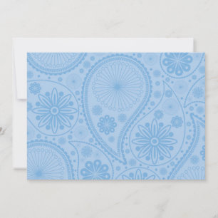 Carte Motif bleu paisley