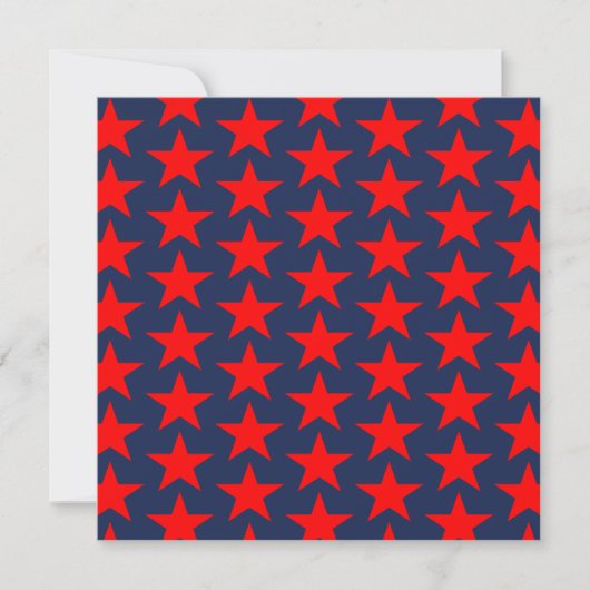 Carte Motif Blue And Red Stars (Devant)