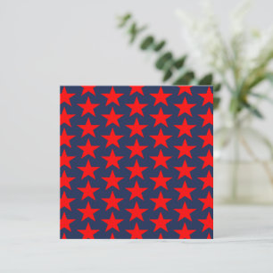 Carte Motif Blue And Red Stars