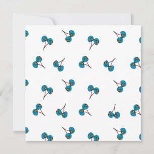 Carte Motif Blue Cherry