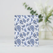 Carte Motif Blue Paisley (Debout devant)