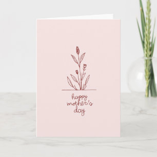 Carte motif Botanical Blush