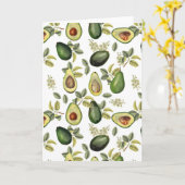 Carte Motif botanique Aquarelle Avocado (Fleur jaune)