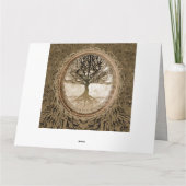 Carte Motif Brown de l'arbre de vie (Dos)