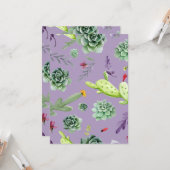 Carte Motif Cactus 7 (Devant/Arrière en situation)